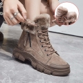 Designer Snow Boots Women Heels Casual Winter Shoes Woman Booties Chunky Ankle Boot Female Elegant Platform Shoes for Women 2022